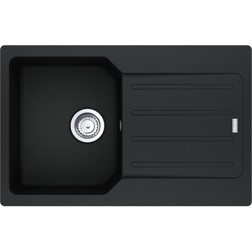 Мийка кухонна Franke City, фраграніт, прямокутник, з крилом, 780х500х190мм, чаша - 1, врізна, оборотна, UCG 611-78, онікс