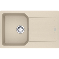 Мийка кухонна Franke City, фраграніт, прямокутник, з крилом, 780х500х190мм, чаша - 1, врізна, оборотна, UCG 611-78, бежевий