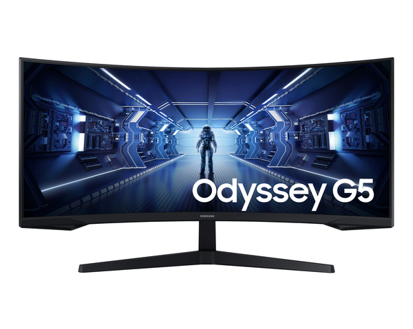 Монітор Samsung 34" Odyssey G5 C34G55TWW D-Sub, 2xHDMI, DP, VA, 3440x1440, 21:9, 165Hz, 1ms, CURVED