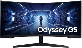 Монітор Samsung 34" Odyssey G5 C34G55TWW D-Sub, 2xHDMI, DP, VA, 3440x1440, 21:9, 165Hz, 1ms, CURVED