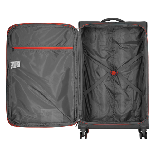 Набір валіз 2E, Trek, (L+M+S), TSA, 4 колеса, + 3 рюкзаки Cabin (2E-BPET-CABIN-GR), поліестр, сірий