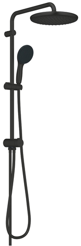 Душова система Grohe QuickFix Vitalio Start System 250 Flex із перемикачем для душу, верхній душ, лійка, кріпл. - на стійці, матовий чорний