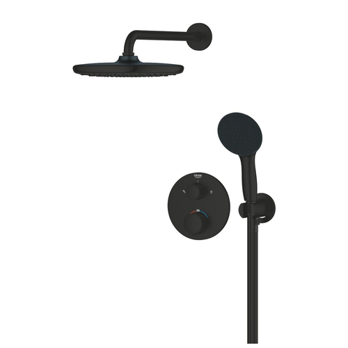 Душова система Grohe QuickFix Precision прихованого монтажу з Vitalio Start 250, матовий чорний