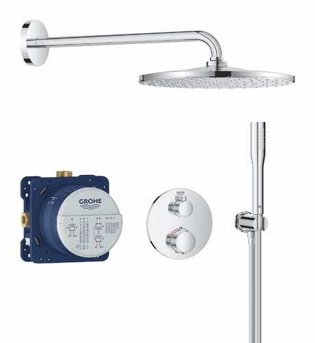 Душова система Grohe QuickFix Precision прихованого монтажу з Vitalio Rain Mono 310 Cube, хром
