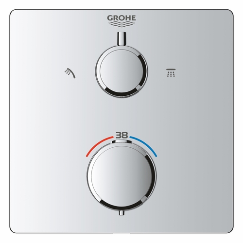 Душова система Grohe QuickFix Precision прихованого монтажу з Vitalio Rain Mono 310 Cube, хром