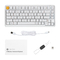 Клавіатура механічна Keychron J1 82Key, K pro Brown, WL/BT/USB-A, QMK, Hot-swap, EN/UKR, RGB, білий