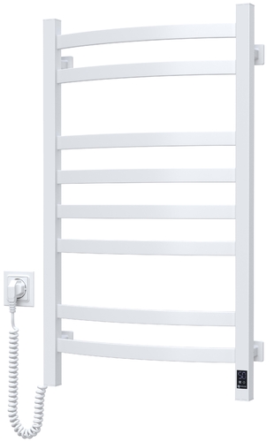 Рушникосушка Navin електрична Avalon, 800х480х104мм, таймер-регулятор, сталь, білий, ліве підключення