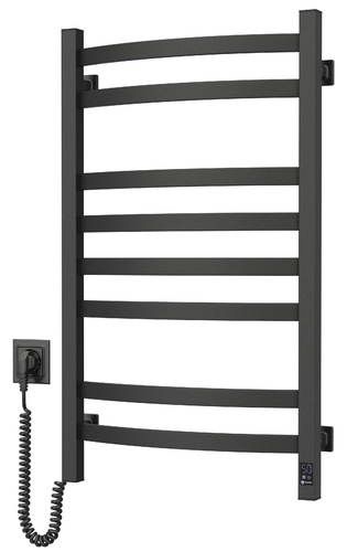 Рушникосушка Navin електрична Avalon, 800х480х104мм, таймер-регулятор, сталь, чорний муар, ліве підключення