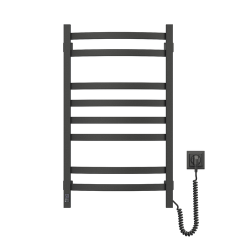 Рушникосушка Navin електрична Avalon, 800х480х104мм, таймер-регулятор, сталь, чорний муар, праве підключення