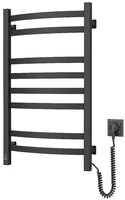 Рушникосушка Navin електрична Avalon, 800х480х104мм, таймер-регулятор, сталь, чорний муар, праве підключення