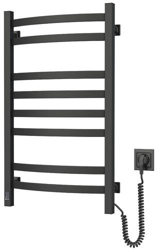Рушникосушка Navin електрична Avalon, 800х480х104мм, таймер-регулятор, сталь, чорний муар, праве підключення