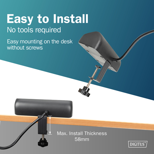 Блок розеток DIGITUS Office, 3xSchuko, 2xUSB-A, 1xUSB-C, 16A, 1.5м, вилка Schuko, чорний