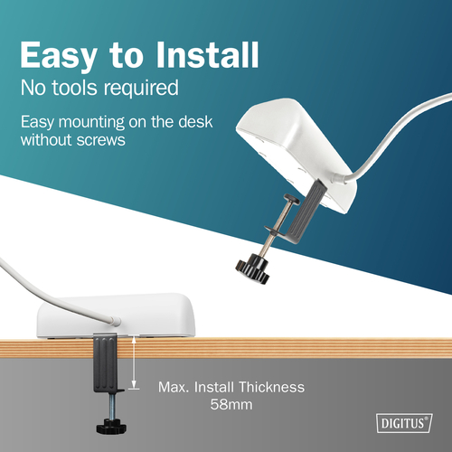 Блок розеток DIGITUS Office, 3xSchuko, 2xUSB-A, 1xUSB-C, 16A, 1.5м, вилка Schuko, білий