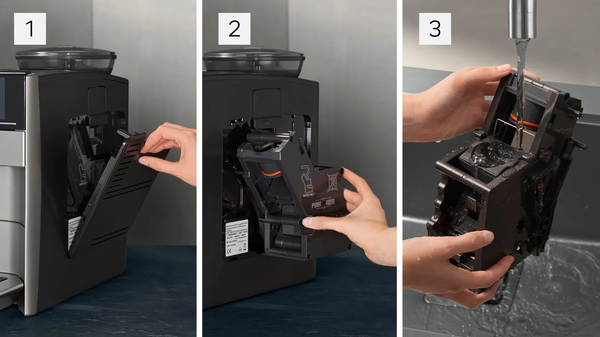 Кавомашина Siemens 1.7л, зерно + мелена, автомат.капучинатор, LED - дисплей, авторецептів - 12, чорно - срібний