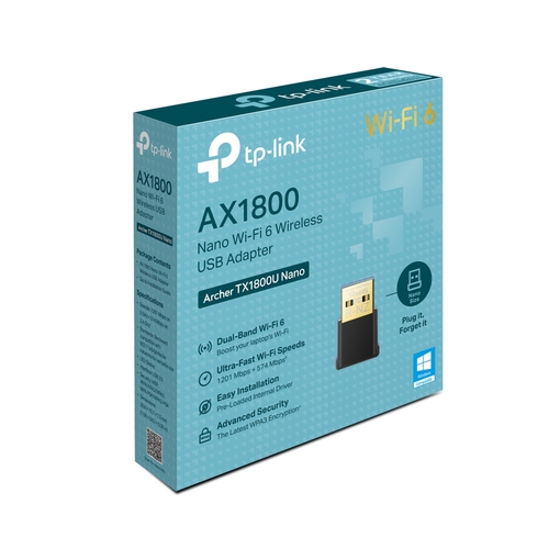 WiFi-адаптер TP-LINK Archer TX180U Nano AX1800 USB 2.0