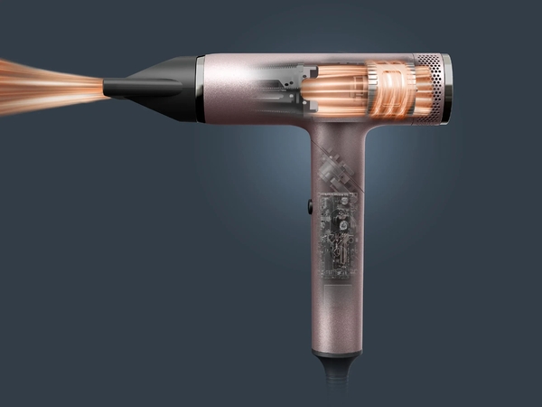 Фен Rowenta T-Shape Maestria Nano Foldable, 1700Вт, 3 режими, іоніз-я, хол. обдув, кейс, рожевий