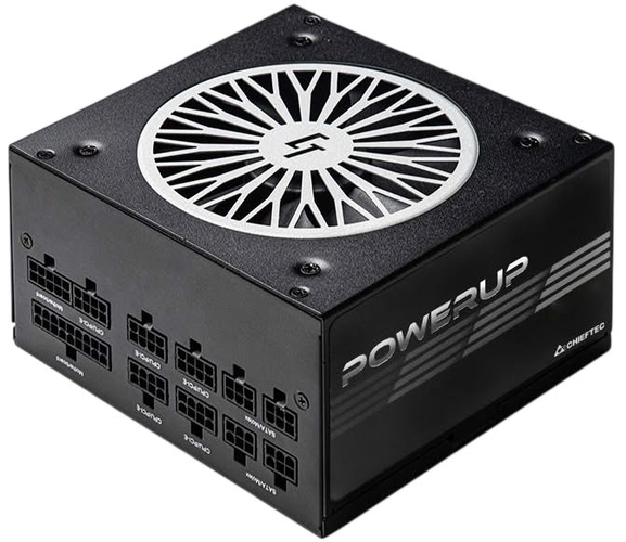Блок живлення CHIEFTEC PowerUP  (650W), >90%, 80+ Gold, 120мм, 1xMB 24pin(20+4), 2xCPU 8pin(4+4), 3xMolex, 9xSATA, 2xPCIe 8pin(6+2), Fully Modular
