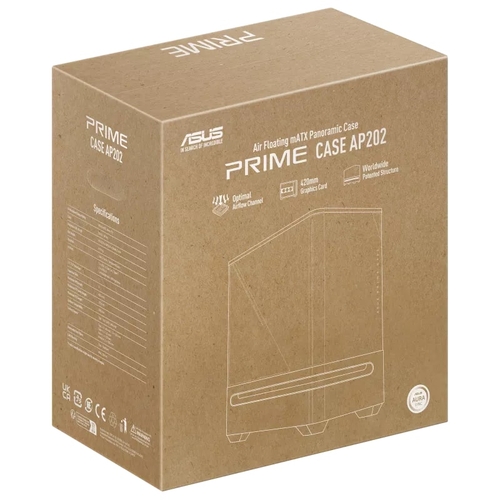 Корпус Asus Prime AP202 ARGB Tempered Glass White без БП (90DC00P3-B19000)