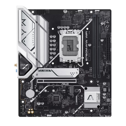 Материнcька плата ASUS B760M-AYW WIFI-SI s1700 B760 2xDDR5 M.2 HDMI Wi-Fi BT mATX