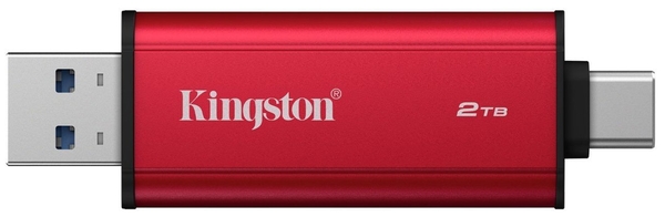 Накопитель внешний SSD USB 2TB Kingston Dual Portable Red (SPSD/2TB)