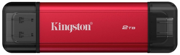 Накопитель внешний SSD USB 2TB Kingston Dual Portable Red (SPSD/2TB)