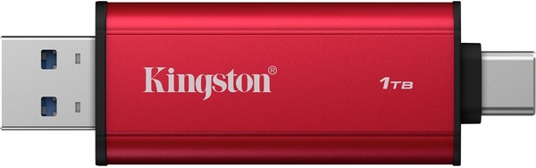 Накопитель внешний SSD USB 1TB Kingston Dual Portable Red (SPSD/1TB)
