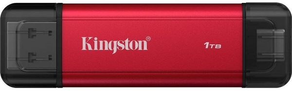 Накопитель внешний SSD USB 1TB Kingston Dual Portable Red (SPSD/1TB)