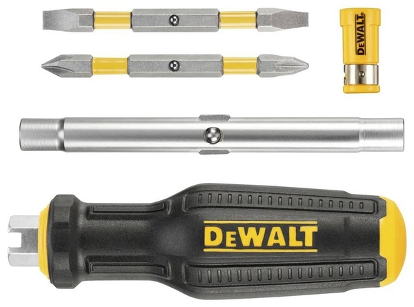 Викрутки DeWALT FULL FIT 6 Way, з бітами 2 шт, руків'я двокомпонентне, 75мм шт, SL, PH