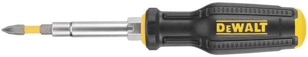 Викрутки DeWALT FULL FIT 6 Way, з бітами 2 шт, руків'я двокомпонентне, 75мм шт, SL, PH