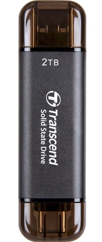 Портативний SSD Transcend 2TB USB 3.1 Gen 2 Type-A + Type-C ESD310 Чорний