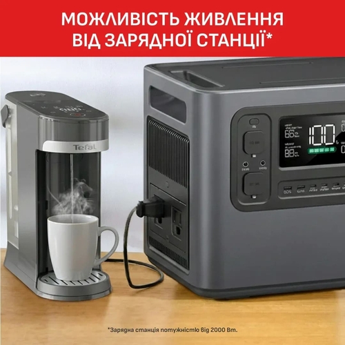 Електрочайник-диспенсер Tefal Instant Hot Water 2л, 5 темп.реж, миттєве нагрівання, сенc. управління, чорний