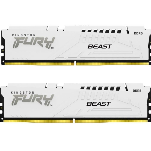 Пам'ять ПК Kingston DDR5 32GB KIT (16GBx2) 5600 FURY Beast White EXPO
