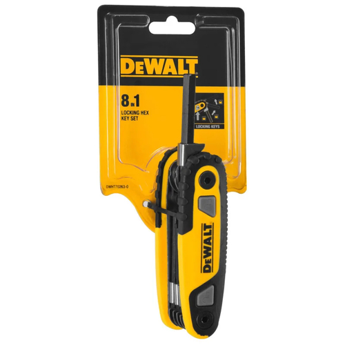 Ключі шестигранні DeWALT, HEX1.5-8мм, складаються в корпус, набір 8шт