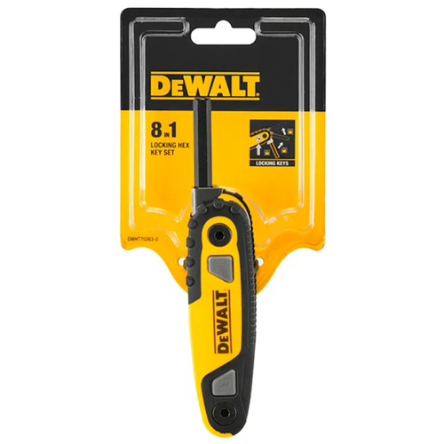 Ключі шестигранні DeWALT, HEX1.5-8мм, складаються в корпус, набір 8шт