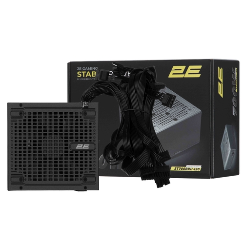 Блок живлення 2E GAMING Stable Power Pro ATX3.1 GEN5.0 (700W), >85%, 80+ Bronze, 120мм, 1xMB 24pin(20+4), 2xCPU 8pin(4+4), 3xMolex, 6xSATA, 4xPCIe 8pin(6+2), 1xPCIe GEN5 16pin