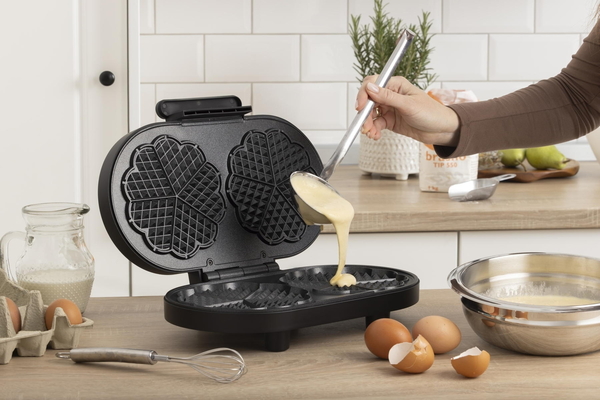 Міні-гриль  Gorenje 1200Вт, алюміній, пластина д/вафель, корпус-метал, чорний