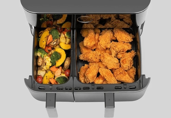 Мультипіч Xiaomi Dual Zone Air Fryer 10L 2700Вт, чаша-10л, сенсорне управл., пластик, чорний