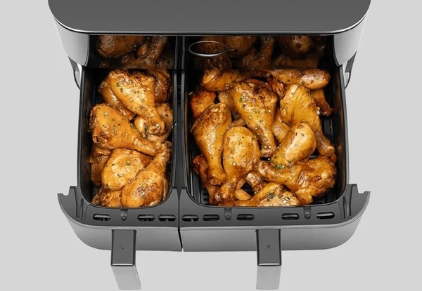 Мультипіч Xiaomi Dual Zone Air Fryer 10L 2700Вт, чаша-10л, сенсорне управл., пластик, чорний