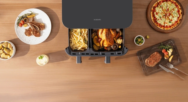 Мультипіч Xiaomi Dual Zone Air Fryer 10L 2700Вт, чаша-10л, сенсорне управл., пластик, чорний