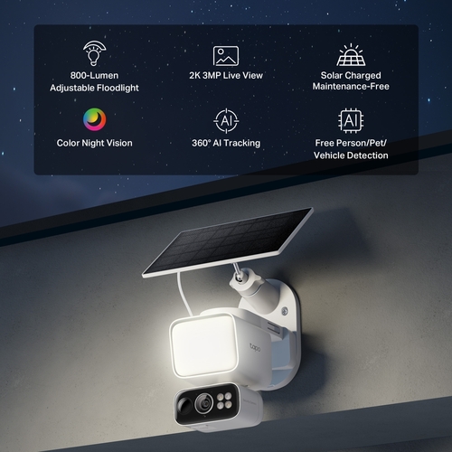 Комплект розумної бездротової камери TP-LINK TAPO C615F KIT 2K QHD та сонячної панелі