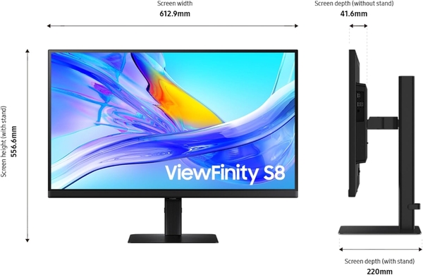 Монитор Samsung 27" ViewFinity S8 (LS27D804UAIXUA) IPS Black