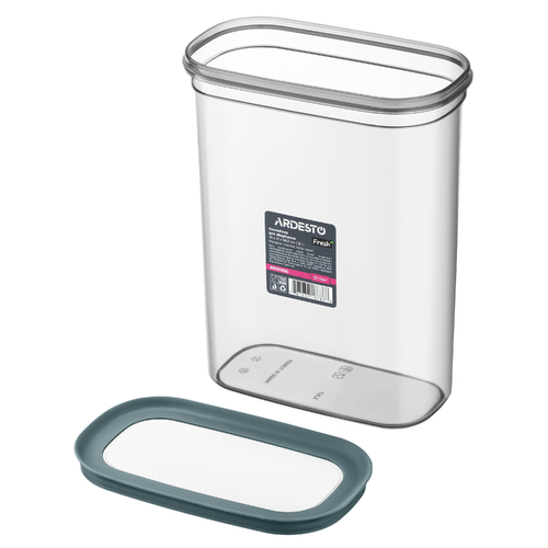 Контейнер для зберігання харчових продуктів ARDESTO Fresh 3.1л, пластик, прямокутна, сірий