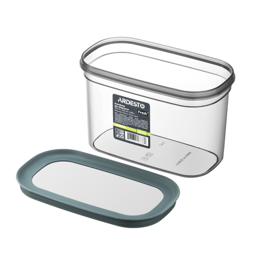 Контейнер для зберігання харчових продуктів ARDESTO Fresh 1.55л, пластик, прямокутна, сірий