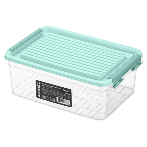 Контейнер для зберігання харчових продуктів ARDESTO Fresh 2.8л, пластик, прямокутна, блакитний