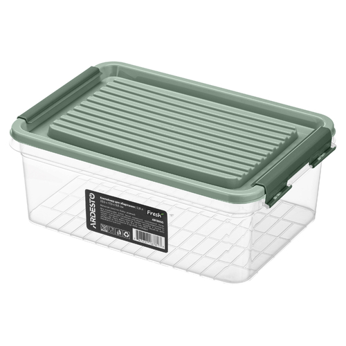 Контейнер для зберігання харчових продуктів ARDESTO Fresh 2.8л, пластик, прямокутна, зелений