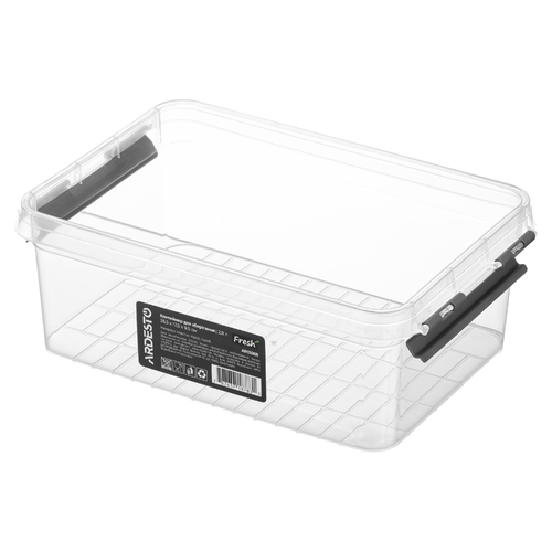 Контейнер для зберігання харчових продуктів ARDESTO Fresh 2.8л, пластик, прямокутна, сірий