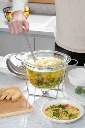 Марміт ARDESTO Black Mars 3800мл, скло, нержавіюча сталь, кругла, прозорий