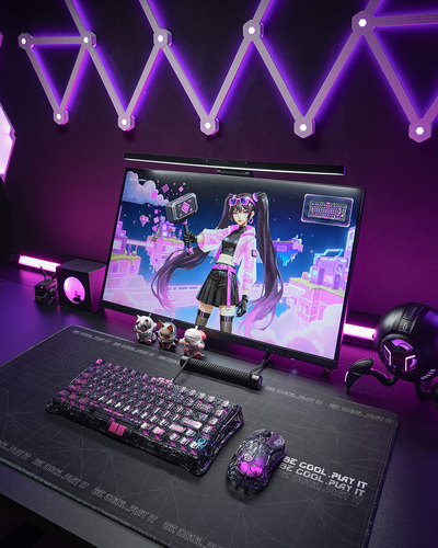 GravaStar Клавіатура механічна Mercury V75 Lite 75keys, Blackcore, USB-A, Transparent Black