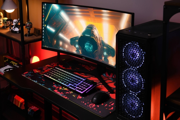 Монітор 2E GAMING 34" R3426B 2xHDMI, DP, VA, 3440x1440, 200Hz, 1ms, NTSC 85%, CURVED, FreeSync, HAS