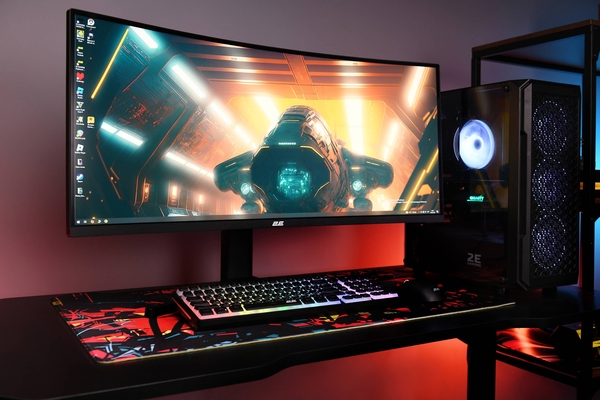 Монітор 2E GAMING 34" R3426B 2xHDMI, DP, VA, 3440x1440, 200Hz, 1ms, NTSC 85%, CURVED, FreeSync, HAS